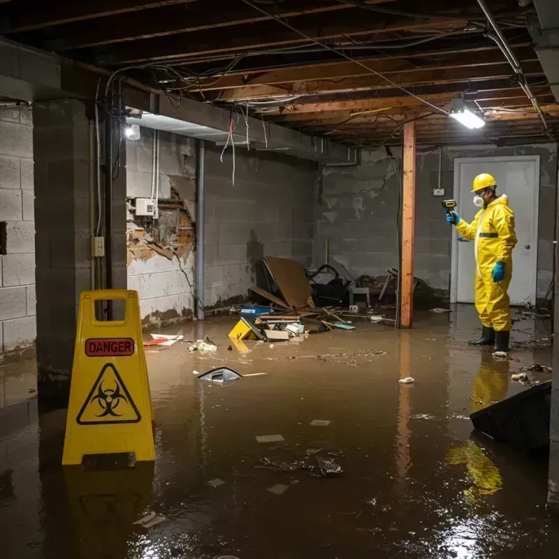 Flooded Basement Electrical Hazard in Potosi, MO Property